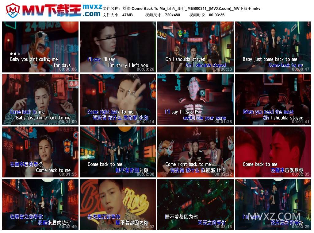 刘维-Come Back To Me_国语_流行_MEB00311